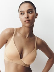 Black/White/Praline Nude Padded Non Wire A-E Ultimate Comfort Smoothing T-Shirt Bras 3 Pack - Image 2 of 9