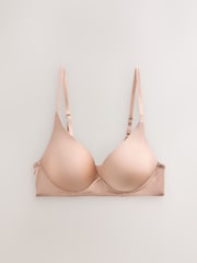 Black/White/Praline Nude Padded Non Wire A-E Ultimate Comfort Smoothing T-Shirt Bras 3 Pack - Image 6 of 9