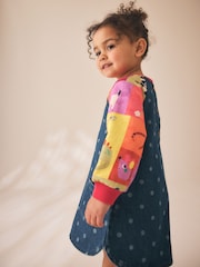 Animal Charcater Raglan Denim Dress (3mths-8yrs) - Image 4 of 9