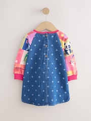 Animal Charcater Raglan Denim Dress (3mths-8yrs) - Image 6 of 9