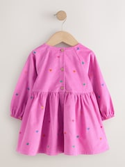 マゼンタピンク - 長袖コーデュロイワンピース（3か月～8歳） - 画像 6 / 8