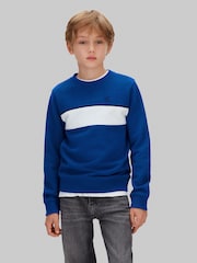 Calvin Klein Jeans Blue Colourblock Sweatshirt - Image 1 of 5