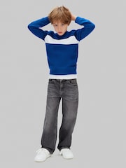Calvin Klein Jeans Blue Colourblock Sweatshirt - Image 5 of 5