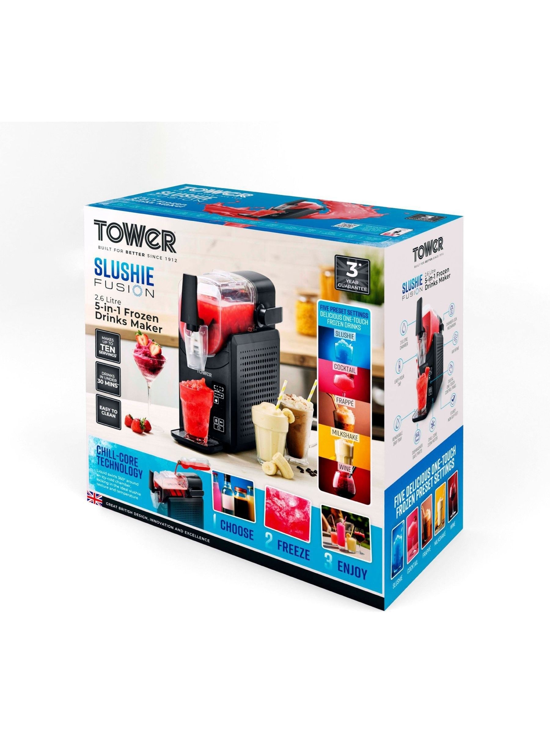Tower T19058 2.6L Digital Frozen Slushie Drink Maker With 5 Programs - Image 8