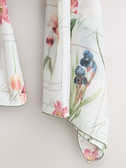 Vintage Floral Picot Edge Detail Lightweight Scarf - Image 6 of 6