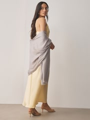 Grey Sequin Detail Lightweight Shawl - Image 2 of 8