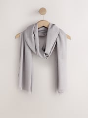 Grey Sequin Detail Lightweight Shawl - Image 6 of 8