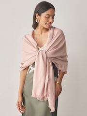 Pink Sequin Detail Lightweight Shawl - Image 4 of 8