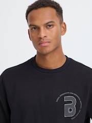 Blend Black Fleece Logo Crew Neck Jumper - Image 4 of 7