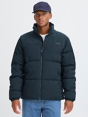 Blend Blue Navy Corduroy Hybrid Puffer Coat - Image 1 of 8