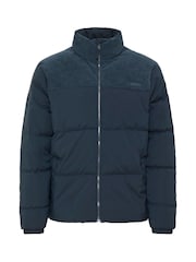 Blend Blue Navy Corduroy Hybrid Puffer Coat - Image 6 of 8