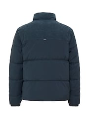 Blend Blue Navy Corduroy Hybrid Puffer Coat - Image 7 of 8