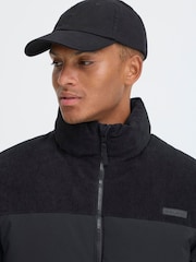 Blend Black Corduroy Hybrid Puffer Coat - Image 4 of 8