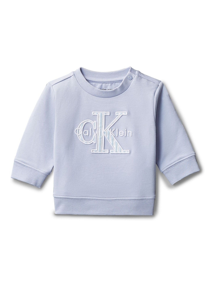 Calvin Klein Jeans Purple Logo Sweatshirt - Image 1 of 2 Calvin Klein Jeans Purple Logo Sweatshirt - Image 1 of 2