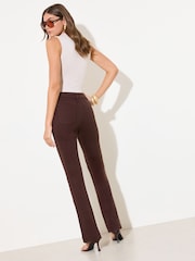 Friends Like These Chocolate Brown High Waist Pocket Flare Jeans - Image 4 of 4