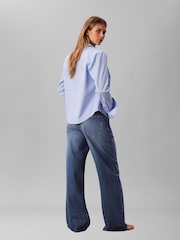 Calvin Klein Blue Wide Leg Jeans - Image 2 of 6