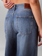 Calvin Klein Blue Wide Leg Jeans - Image 4 of 6