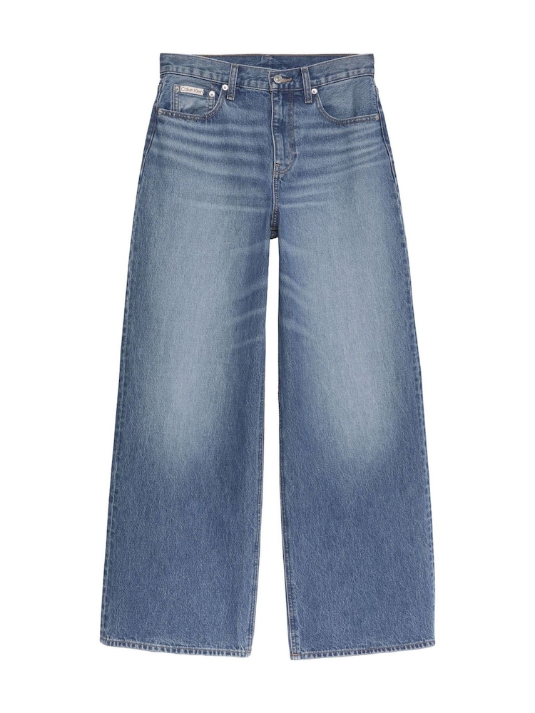 Calvin Klein Blue Wide Leg Jeans - Image 6 of 6