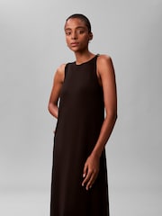Calvin Klein Black Refined Jersey Hardware Dress - Image 3 of 6