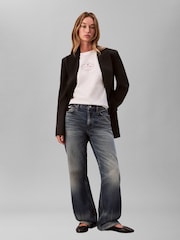 Calvin Klein White Cocktail Logo Graphic Boxy T-Shirt - Image 4 of 5