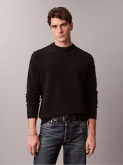 Calvin Klein Black Cosy Wool Crewneck Jumper - Image 1 of 7