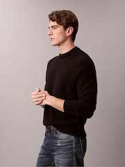 Calvin Klein Black Cosy Wool Crewneck Jumper - Image 3 of 7