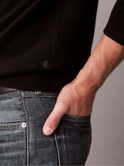 Calvin Klein Black Cosy Wool Crewneck Jumper - Image 6 of 7