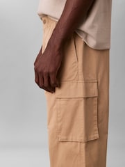 Calvin Klein Brown Cotton Stretch Straight Fit Cargo Trousers - Image 5 of 6