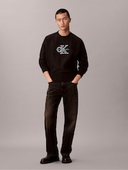 Calvin Klein Black Fleece Monologo Relaxed Sweatshirt - Image 3 of 5