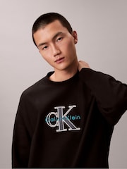Calvin Klein Black Fleece Monologo Relaxed Sweatshirt - Image 4 of 5