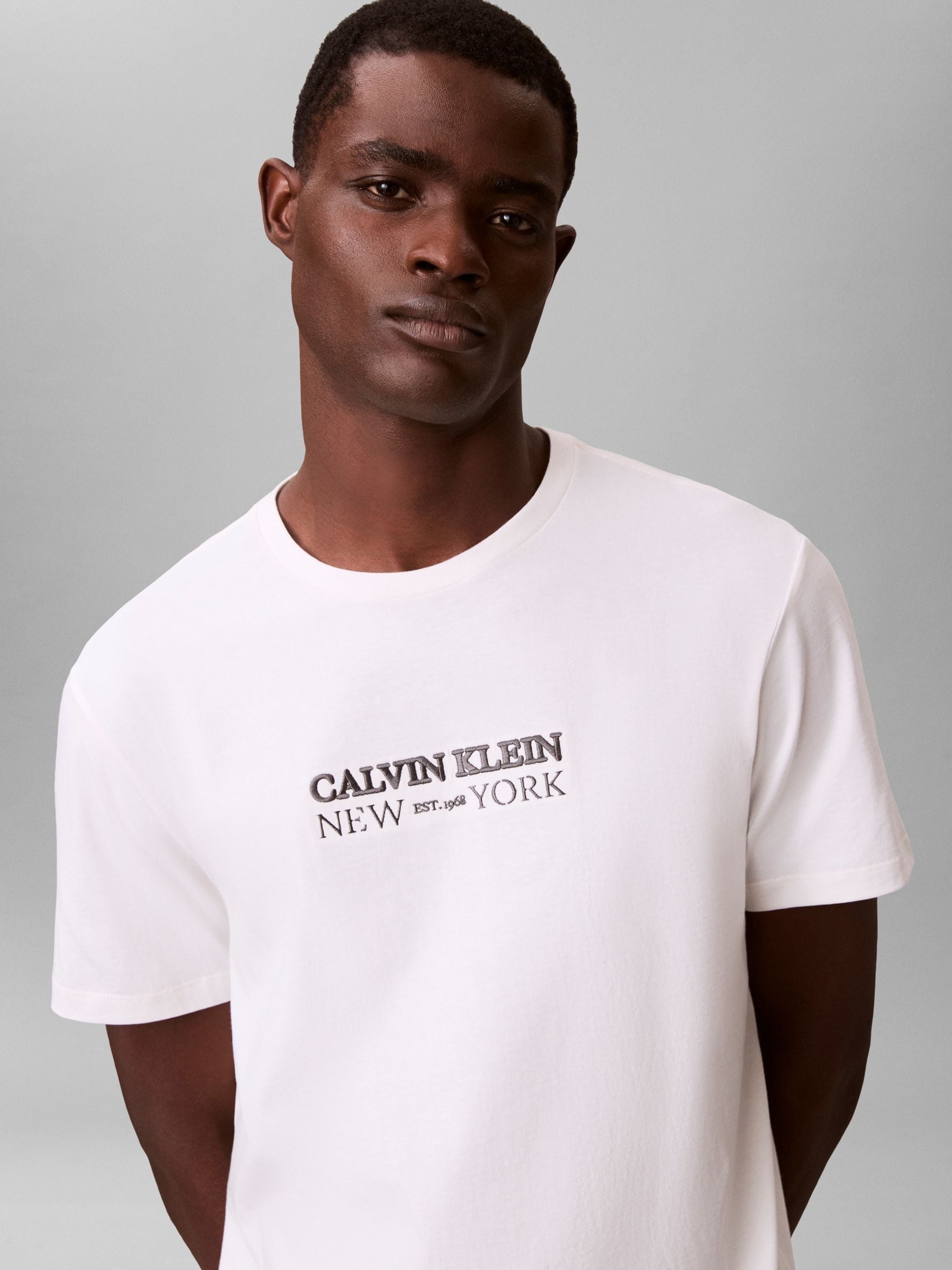 Buy Calvin Klein White CK NY Crewneck Graphic T-Shirt from Next USA