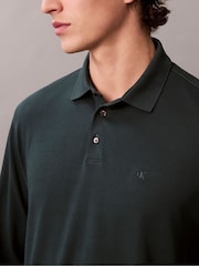 Calvin Klein Green Supima Cotton Long Sleeve Polo Shirt - Image 5 of 6