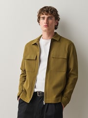 Green N. Premium Jersey Zip Through Shacket - Image 1 of 6