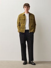 Green N. Premium Jersey Zip Through Shacket - Image 2 of 6