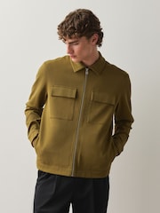 Green N. Premium Jersey Zip Through Shacket - Image 4 of 6