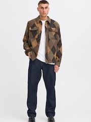 !Solid Blue Regular Fit Straight Leg Jeans - Image 2 of 5