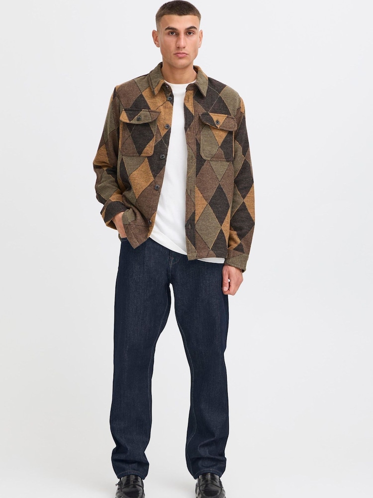 !Solid Blue Regular Fit Straight Leg Jeans - Image 2 of 5