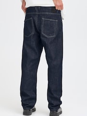 !Solid Blue Regular Fit Straight Leg Jeans - Image 3 of 5