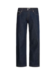 !Solid Blue Regular Fit Straight Leg Jeans - Image 5 of 5