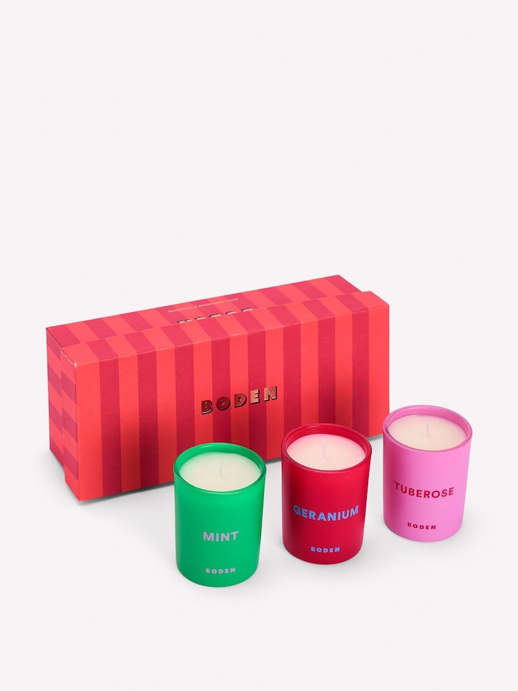 Boden Orange Mini Trio Candle Set - Image 1 of 7 Boden Orange Mini Trio Candle Set - Image 1 of 7