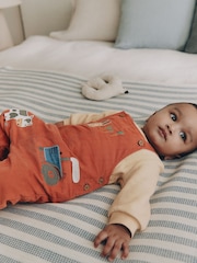 Rust Brown Farmyard Cord Dungarees and Bodysuit Baby Set (0mths-3yrs) - Image 2 of 11