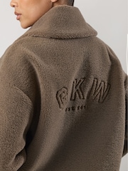 Gym King Grey GKW Borg Full Zip Funnel Jacket - Image 3 of 4