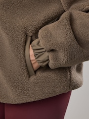 Gym King Grey GKW Borg Full Zip Funnel Jacket - Image 4 of 4