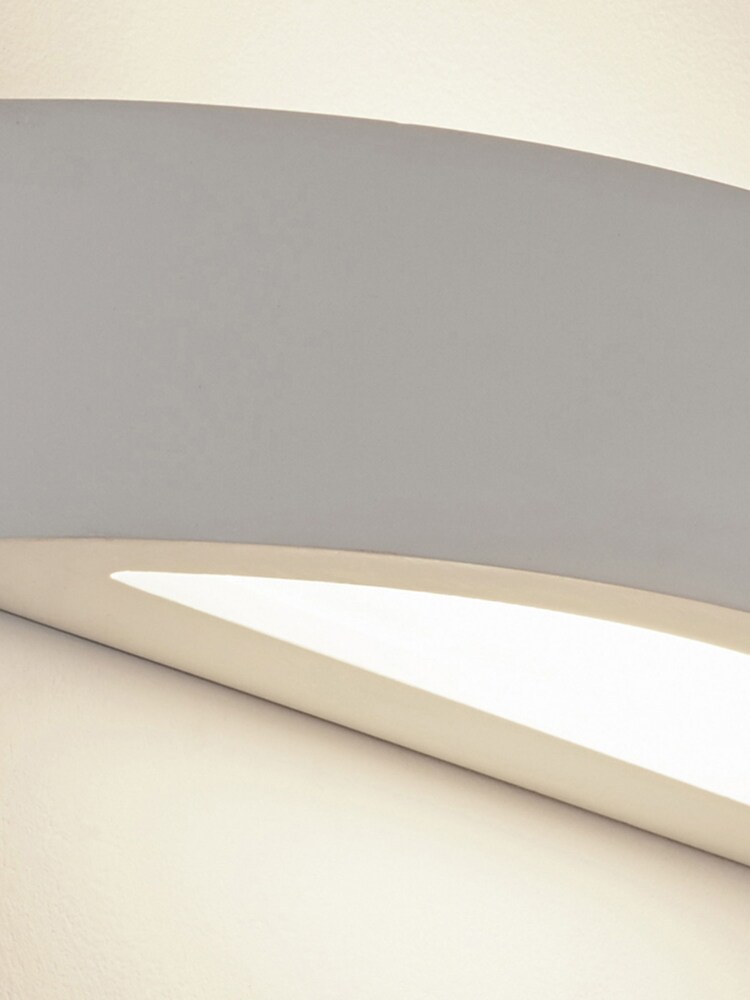 Searchlight Plaster White and Frosted Cad 9W 3000k Wall Light - Image 3 of 3 Searchlight Plaster White and Frosted Cad 9W 3000k Wall Light - Image 3 of 3