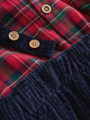 Red Check Shirt, Trousers and Braces Baby 3 Piece Set (0mths-2yrs) - Image 7 of 10