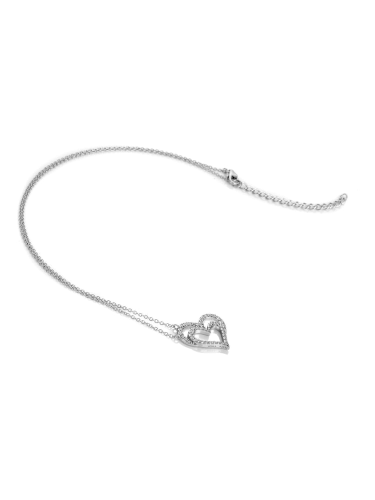 Hot Diamonds Sterling Silver Shimmer Heart Necklace - Image 1 of 3 Hot Diamonds Sterling Silver Shimmer Heart Necklace - Image 1 of 3