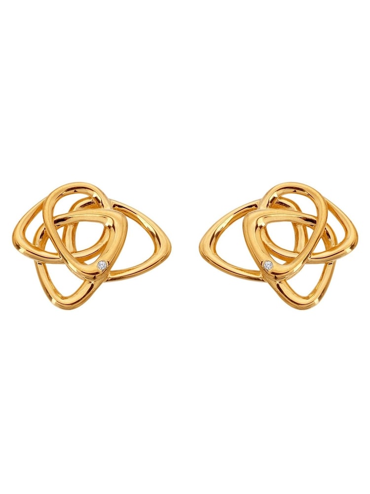 Hot Diamonds Gold Tone HD X GE Endless Earrings - Image 2 of 3 Hot Diamonds Gold Tone HD X GE Endless Earrings - Image 2 of 3