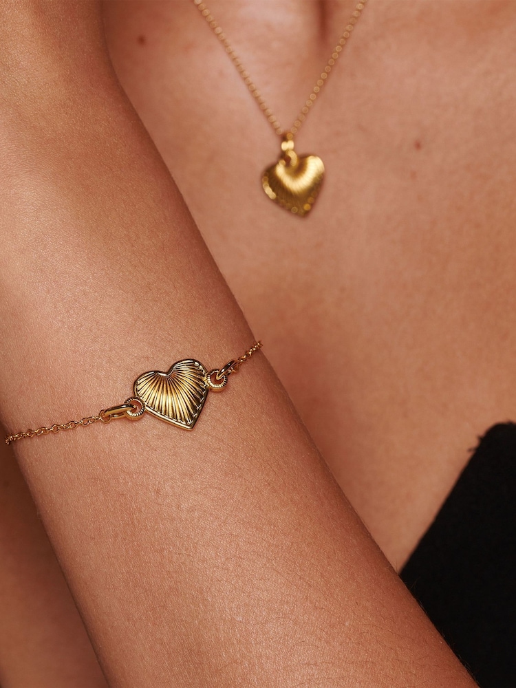 Hot Diamonds Gold Tone HD X GE Essence Heart Bracelet - Image 3 of 3 Hot Diamonds Gold Tone HD X GE Essence Heart Bracelet - Image 3 of 3