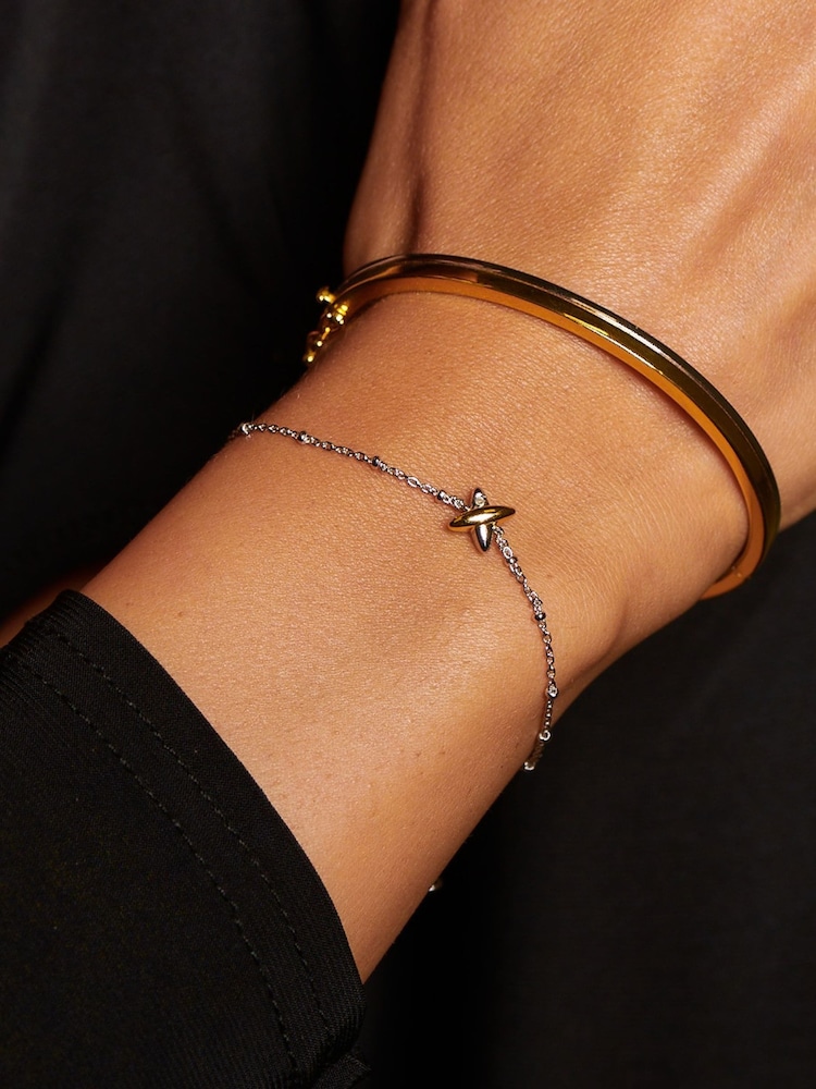 Hot Diamonds Sterling Silver Coupled Two Tone Bracelet - Image 3 of 3 Hot Diamonds Sterling Silver Coupled Two Tone Bracelet - Image 3 of 3