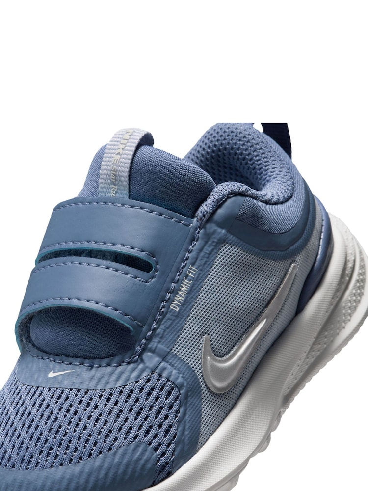 Nike Blue Indigo and Silver Infant Star Runner 5 Trainers - Image 8 of 8 Nike Blue Indigo and Silver Infant Star Runner 5 Trainers - Image 8 of 8